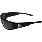 Kansas City Chiefs Black Wrap Sunglasses (NFL Football)