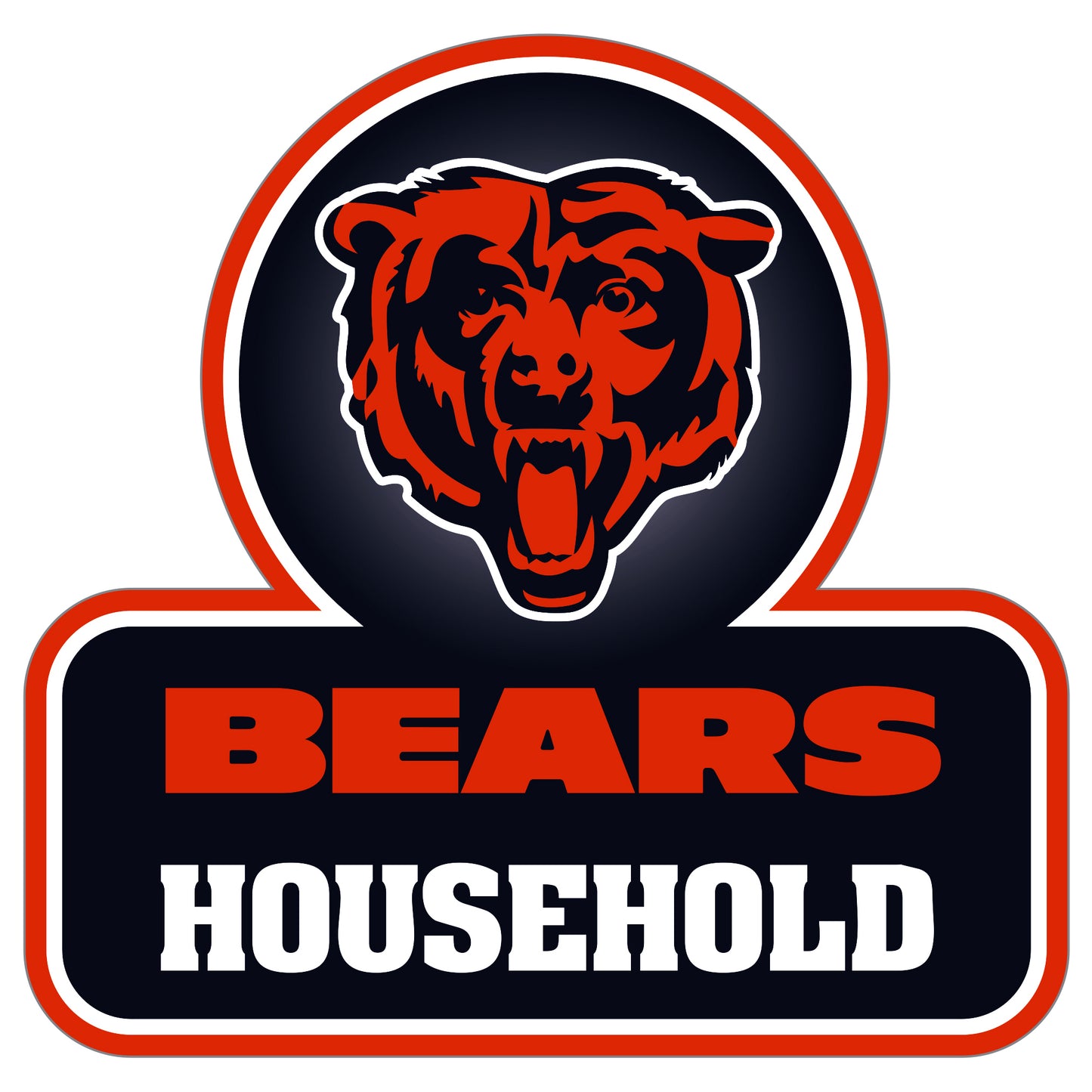 Chicago Bears Household Vinyl Auto or Flat Surface Decal NFL