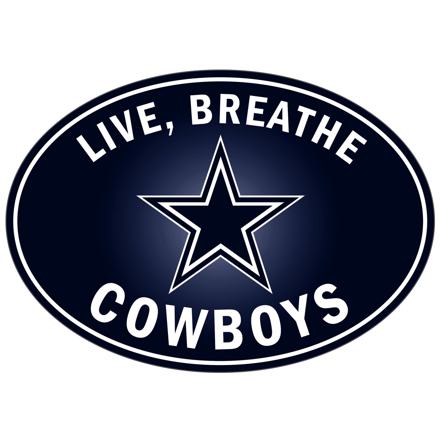 Dallas Cowboys Live-Breath Vinyl Auto or Flat Surface Decal (NFL)