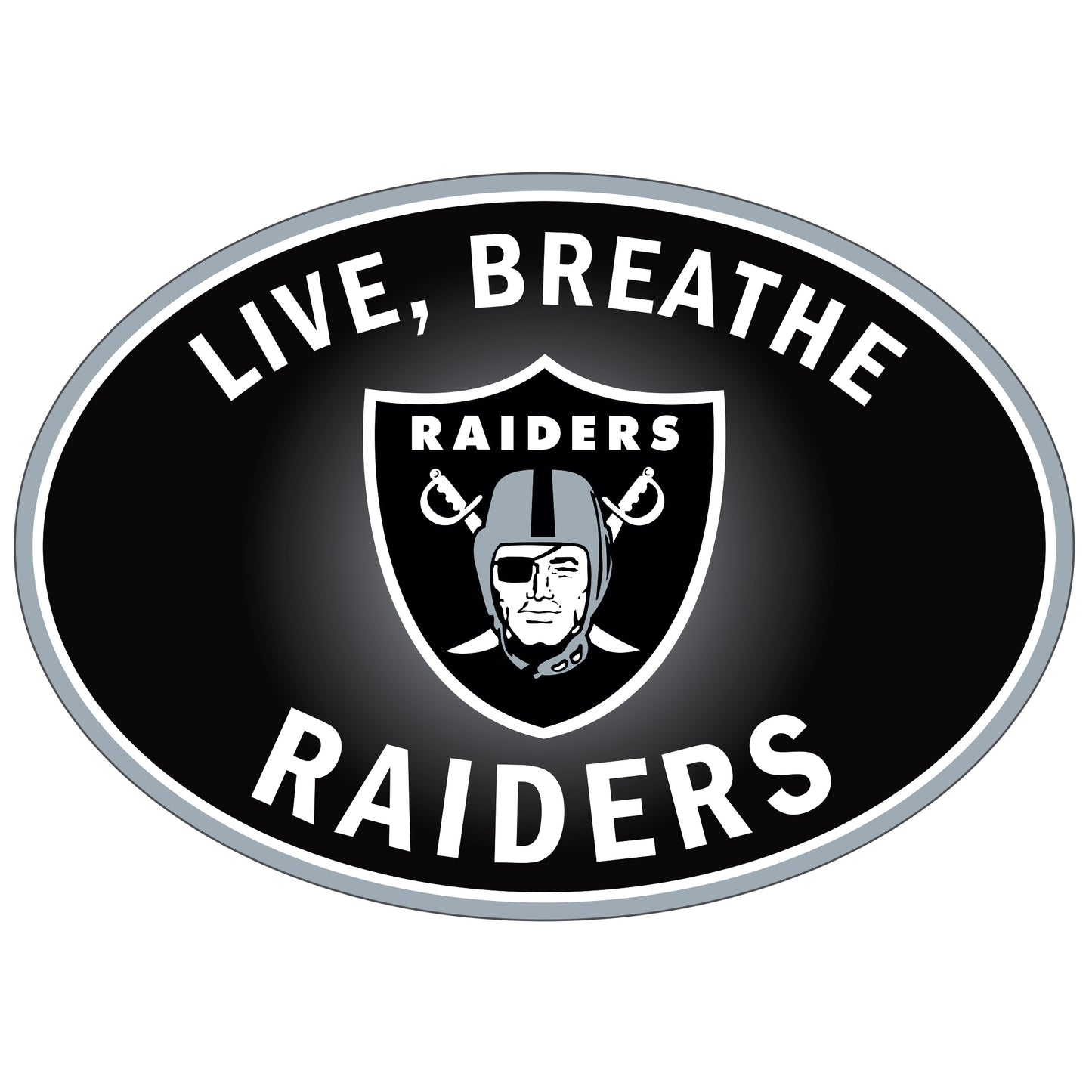 Las Vegas Raiders Live-Breath Vinyl Auto or Flat Surface Decal (NFL)