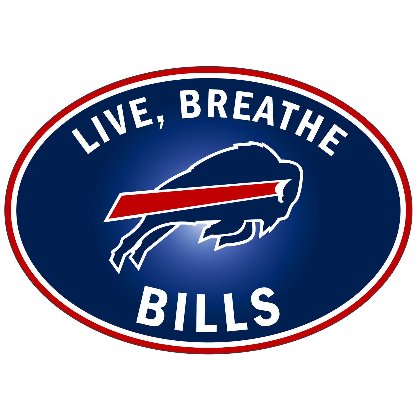 Buffalo Bills Live-Breath Vinyl Auto or Flat Surface Decal (NFL)