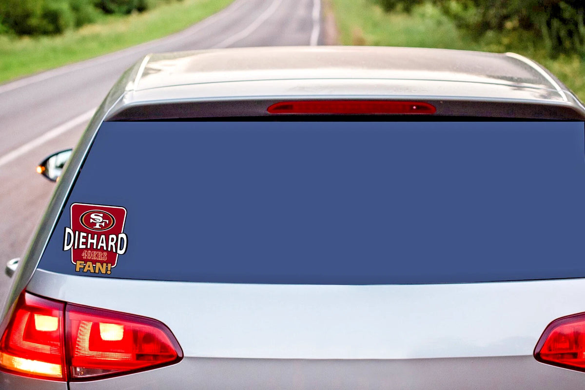 San Francisco 49ers Die-Hard Fan Vinyl Auto or Flat Surface Decal NFL