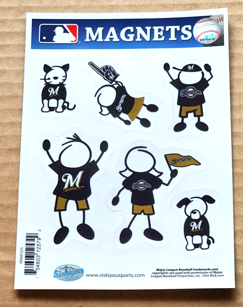 Milwaukee Brewers Family Magnets MLB Baseball