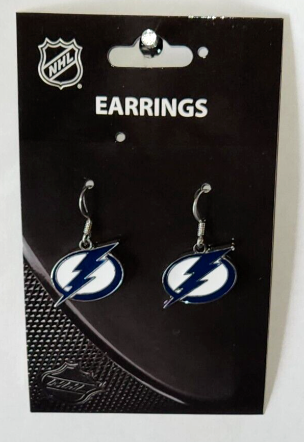 Tampa Bay Lightning Dangle Earrings (Chrome) NHL