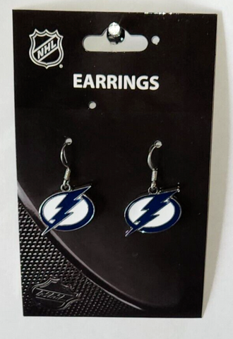 Tampa Bay Lightning Dangle Earrings (Chrome) NHL