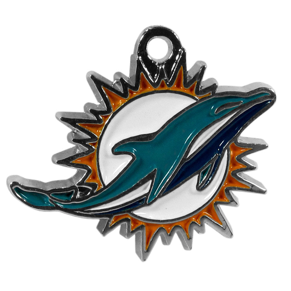 Miami Dolphins 2 inch Hoop Earrings NFL Licensed Football Jewelry