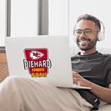Kansas City Chiefs Die-Hard Fan Vinyl Auto or Flat Surface Decal NFL