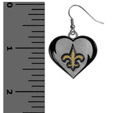 New Orleans Saints Heart Dangle Earrings NFL Football