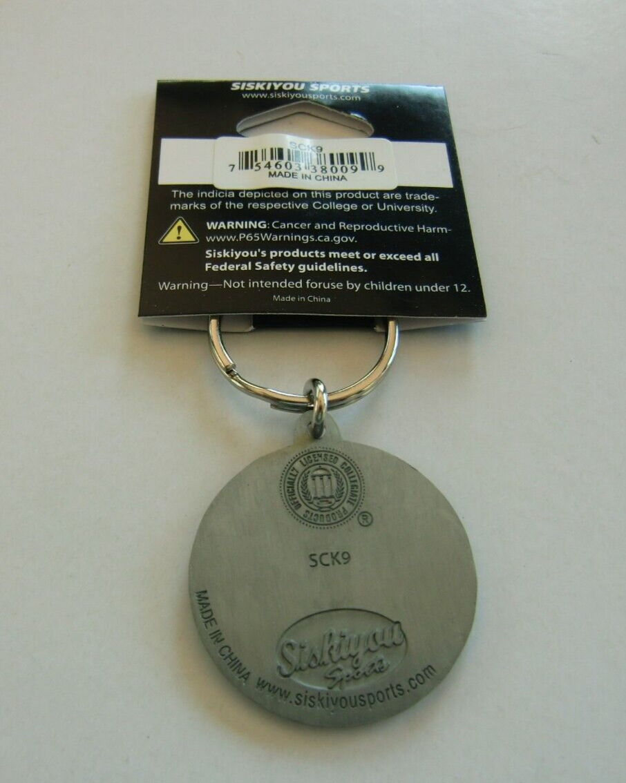North Carolina Tar Heels 3-D Metal Key Chain NCAA Licensed (Round)