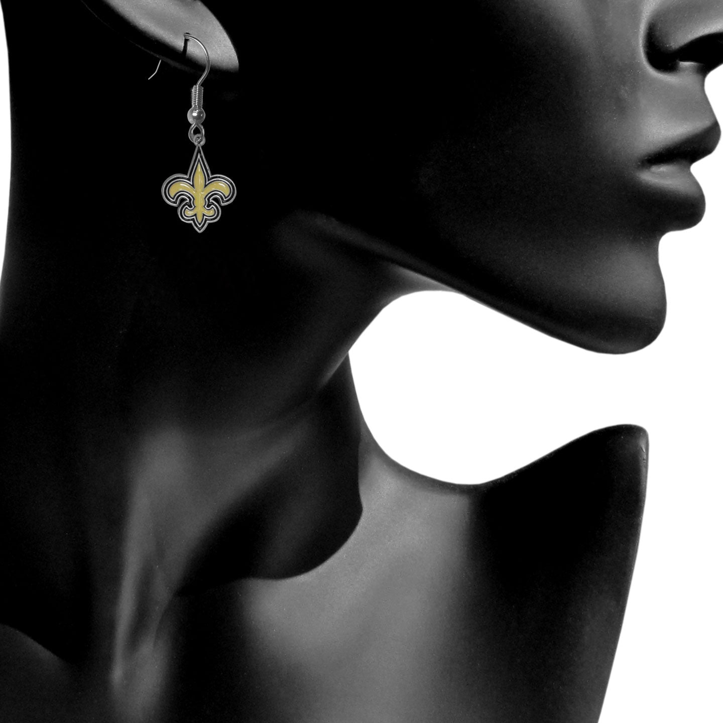New Orleans Saints Dangle Earrings (Zinc) NFL Football
