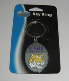 LSU Tigers 3-D Metal Key Chain NCAA Licensed (Oval)
