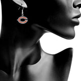 Chicago Bears Dangle Logo Earrings (Zinc) NFL Football
