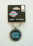 North Carolina Tar Heels 3-D Metal Key Chain NCAA Licensed (Round)