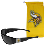 Minnesota Vikings Chrome Wrap Sunglasses with Microfiber Bag (NFL)