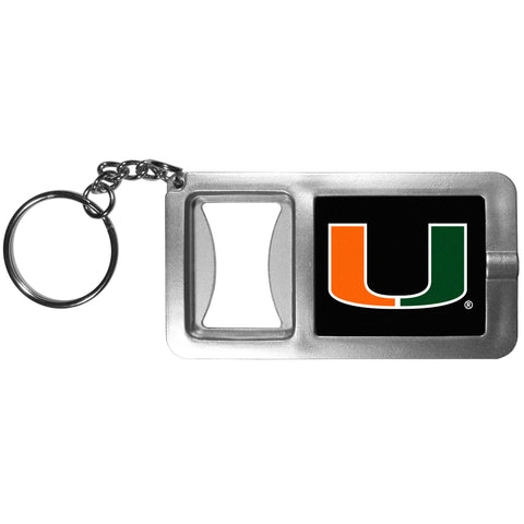 Miami Hurricanes Flashlight Key Chain with Bottle Opener NCAA