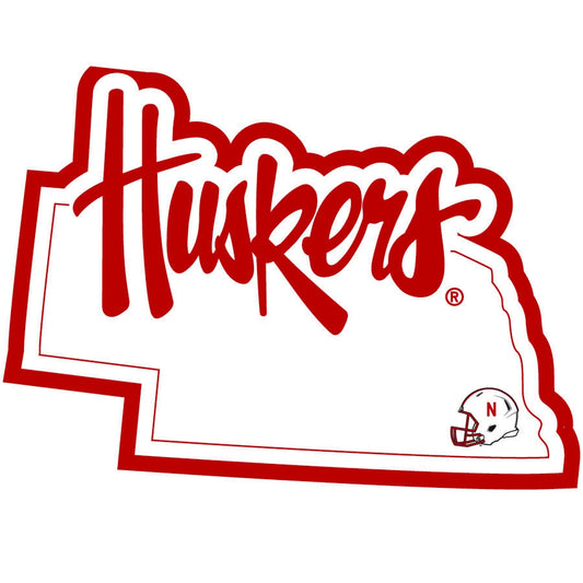 Nebraska Cornhuskers Home State Vinyl Auto Decal NCAA (Nebraska Shape)