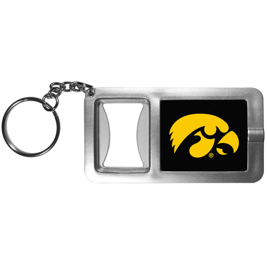 Iowa Hawkeyes Flashlight Key Chain with Bottle Opener NCAA