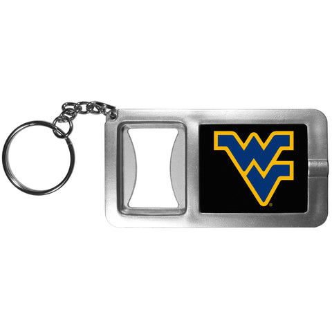West Virginia Mountaineers Flashlight Key Chain with Bottle Opener NCAA