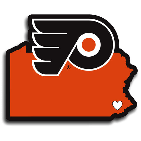 Philadelphia Flyers Home State Vinyl Auto Decal (NHL) Pennsylvania Shape