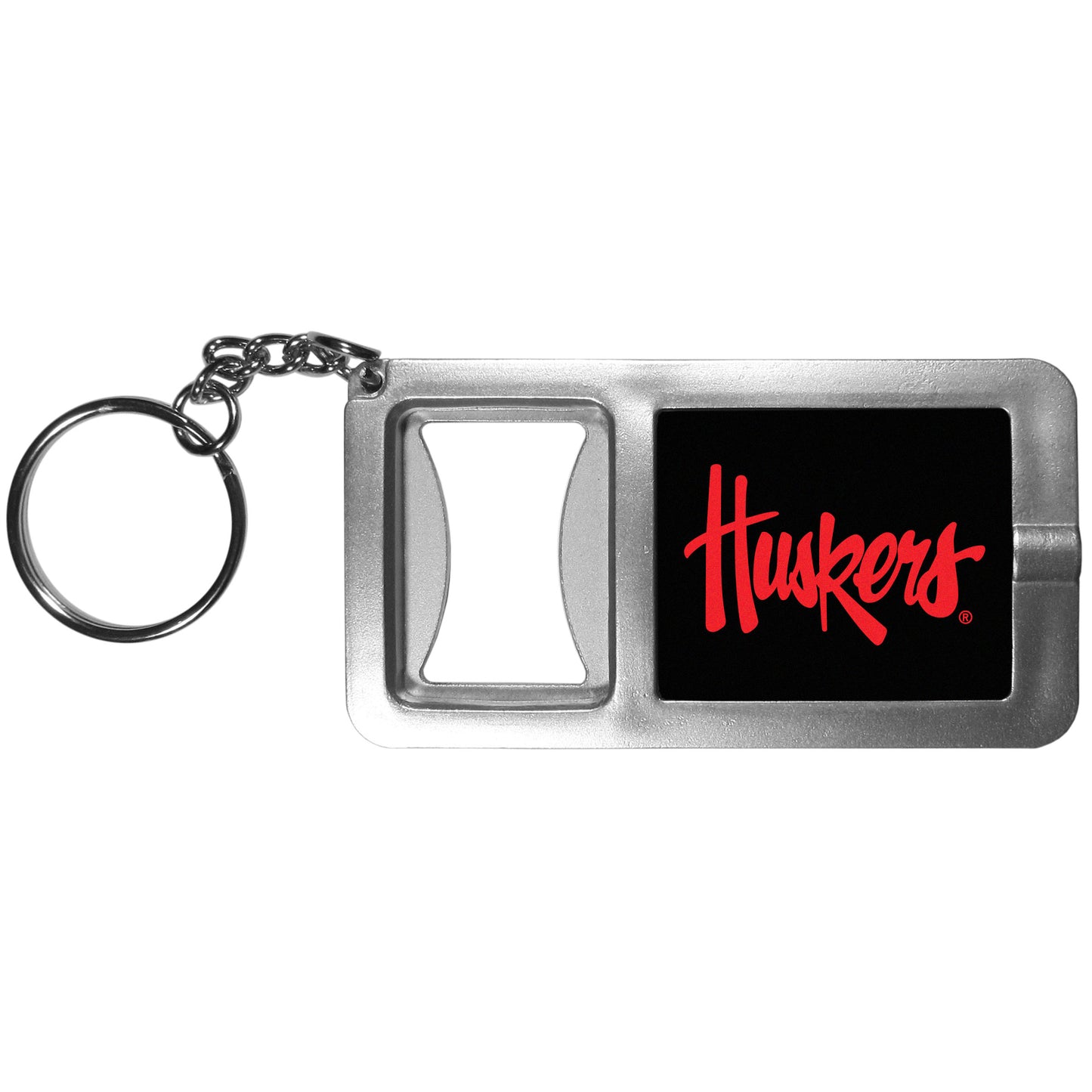 Nebraska Cornhuskers Flashlight Key Chain with Bottle Opener NCAA