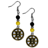 Boston Bruins Dangle Earrings (Fan Bead) NHL Licensed Jewelry