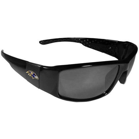 Baltimore Ravens Black Wrap Sunglasses (NFL Football)