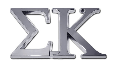 Greek Sorority Sigma Kappa Chrome Auto Emblem