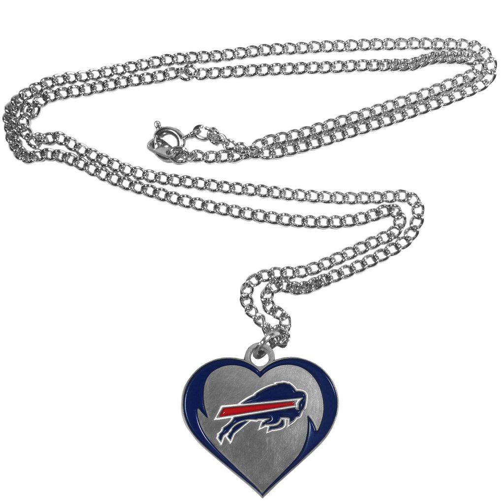 Buffalo Bills 22" Chain Necklace with Metal Heart Logo Charm (NFL)