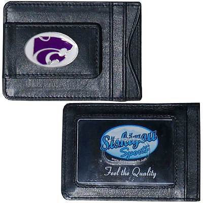 Kansas State Wildcats Fine Leather Money Clip (NCAA) Card & Cash Holder