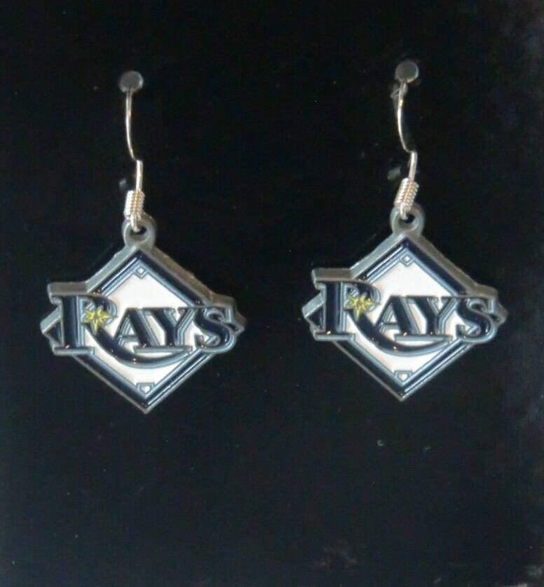 Tampa Bay Rays Dangle Earrings (Zinc) MLB Baseball