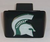 Michigan State Spartans Chrome Metal Black Hitch Cover (Green Spartan) NCAA