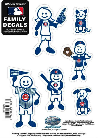 Chicago Cubs Outdoor Rated Vinyl Family Decals MLB Baseball