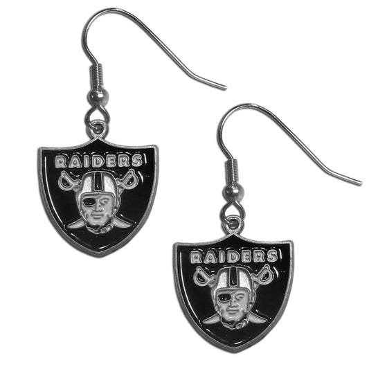 Las Vegas Raiders Dangle Earrings (Zinc) NFL Football
