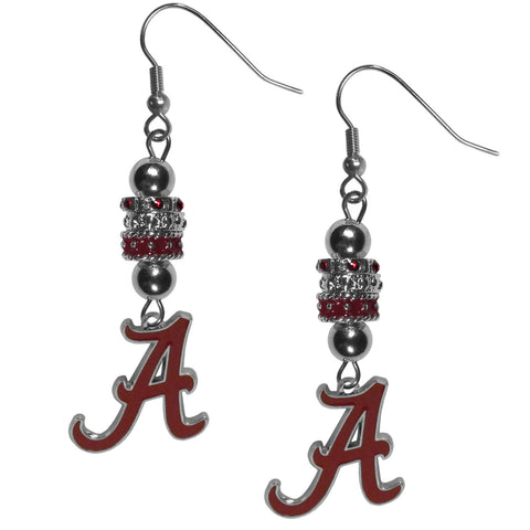 Alabama Crimson Tide Dangle Earrings (Euro Bead) NCAA