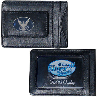U.S. Navy Fine Leather Money Clip (Military) Card & Cash Holder