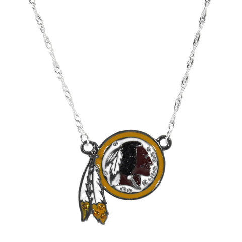 Washington Redskins Crystal Logo Necklace NFL Football