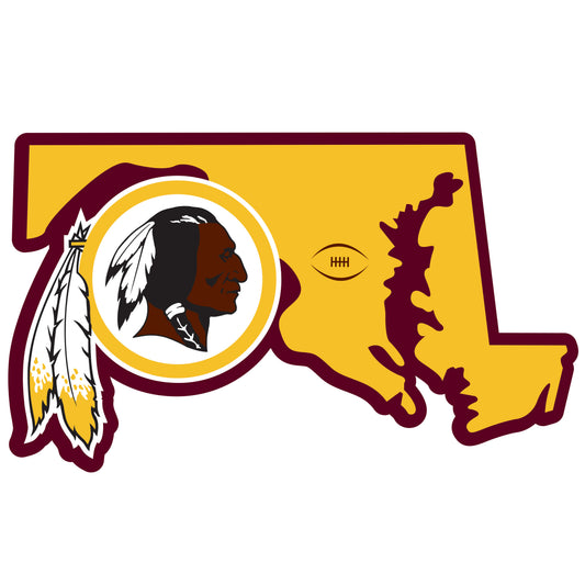 Washington Redskins Home State Magnet (NFL) Maryland Shape