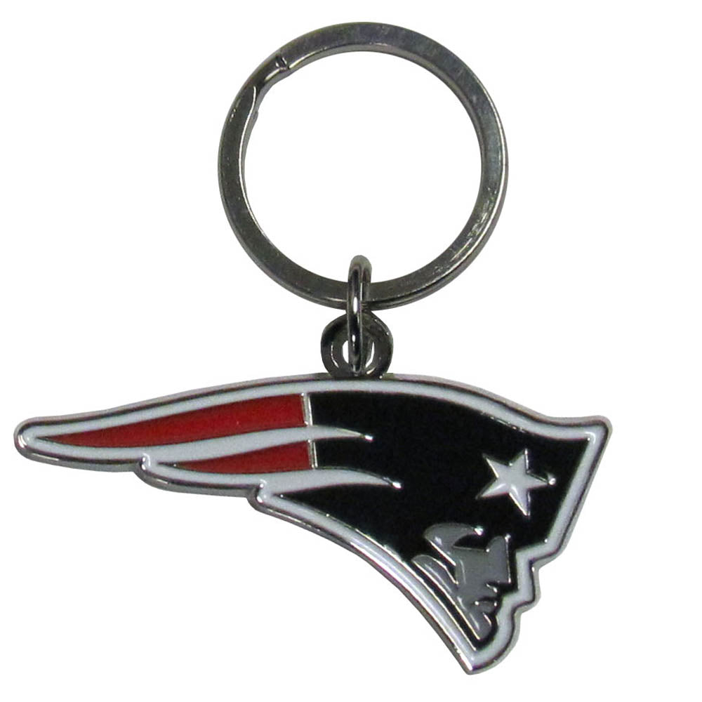 New England Patriots Enameled Logo Metal Key Chain NFL Football