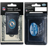 Miami Dolphins Fine Leather Money Clip (NFL) Card & Cash Holder