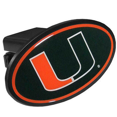 Miami Hurricanes Durable Plastic Oval Hitch Cover (NCAA)