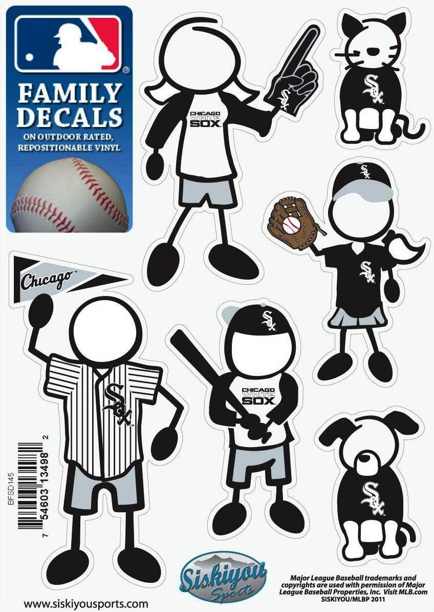 Chicago White Sox Outdoor Rated Vinyl Family Decals MLB Baseball