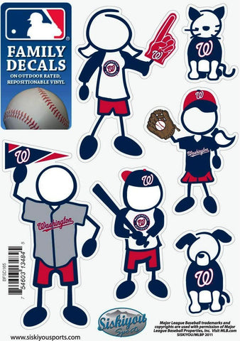 Washington Nationals Outdoor Rated Vinyl Family Decals MLB Baseball