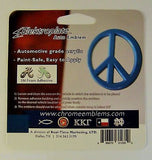 Peace Sign Auto Emblem (Blue Acrylic)