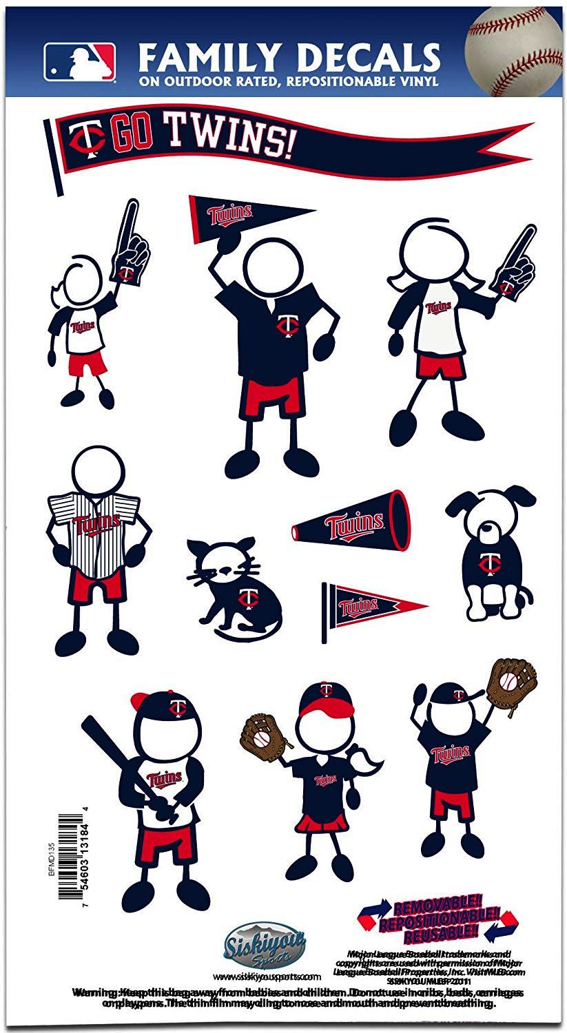 Minnesota Twins Outdoor Rated Vinyl Family Decals MLB Baseball
