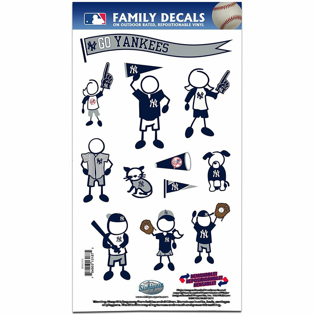 New York Yankees Outdoor Rated Vinyl Family Decals MLB Baseball