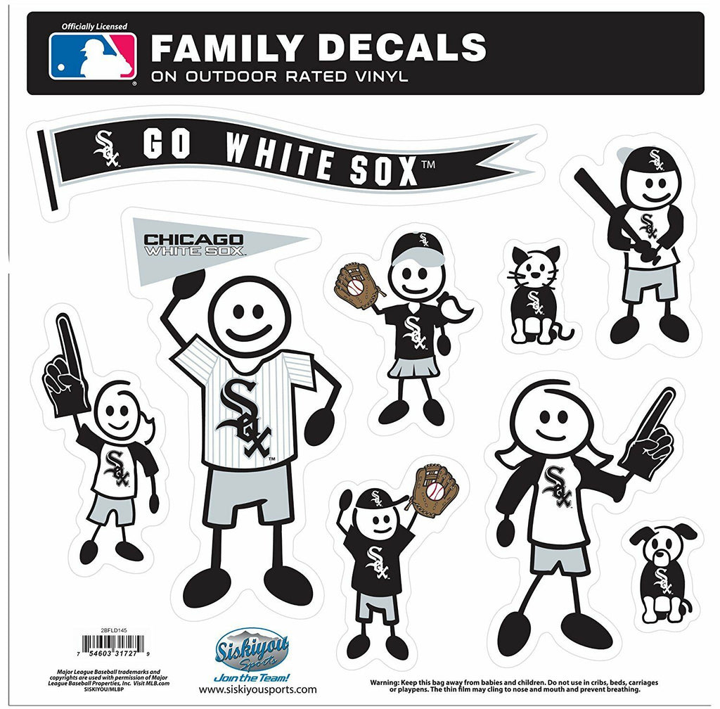 Chicago White Sox Outdoor Rated Vinyl Family Decals MLB Baseball