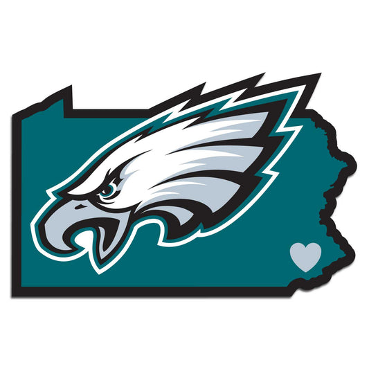 Philadelphia Eagles Home State Auto Decal (NFL) Pennsylvania Shape
