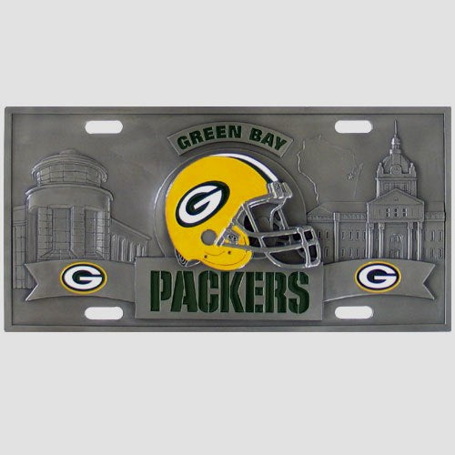 Green Bay Packers Collector's License Plate Licensed NFL Football