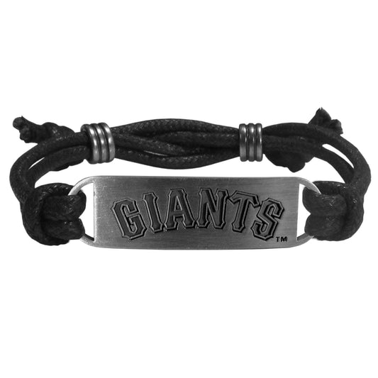 San Francisco Giants Cord Bracelet Licensed MLB Baseball Jewelry