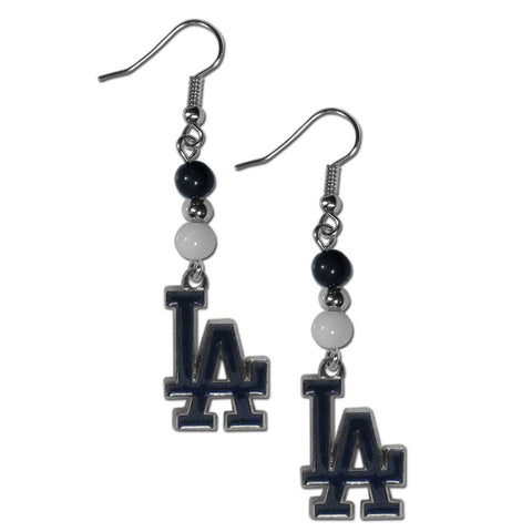 Los Angeles Dodgers Dangle Earrings (Fan Bead) MLB Jewelry